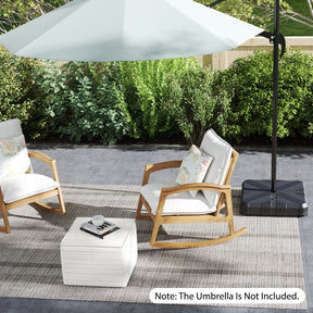 Weighted Offset Umbrella Base, Water & Sand Filled Heavy Duty Base with Cross Bracket & Cut-out Handles, Up to 80 kg