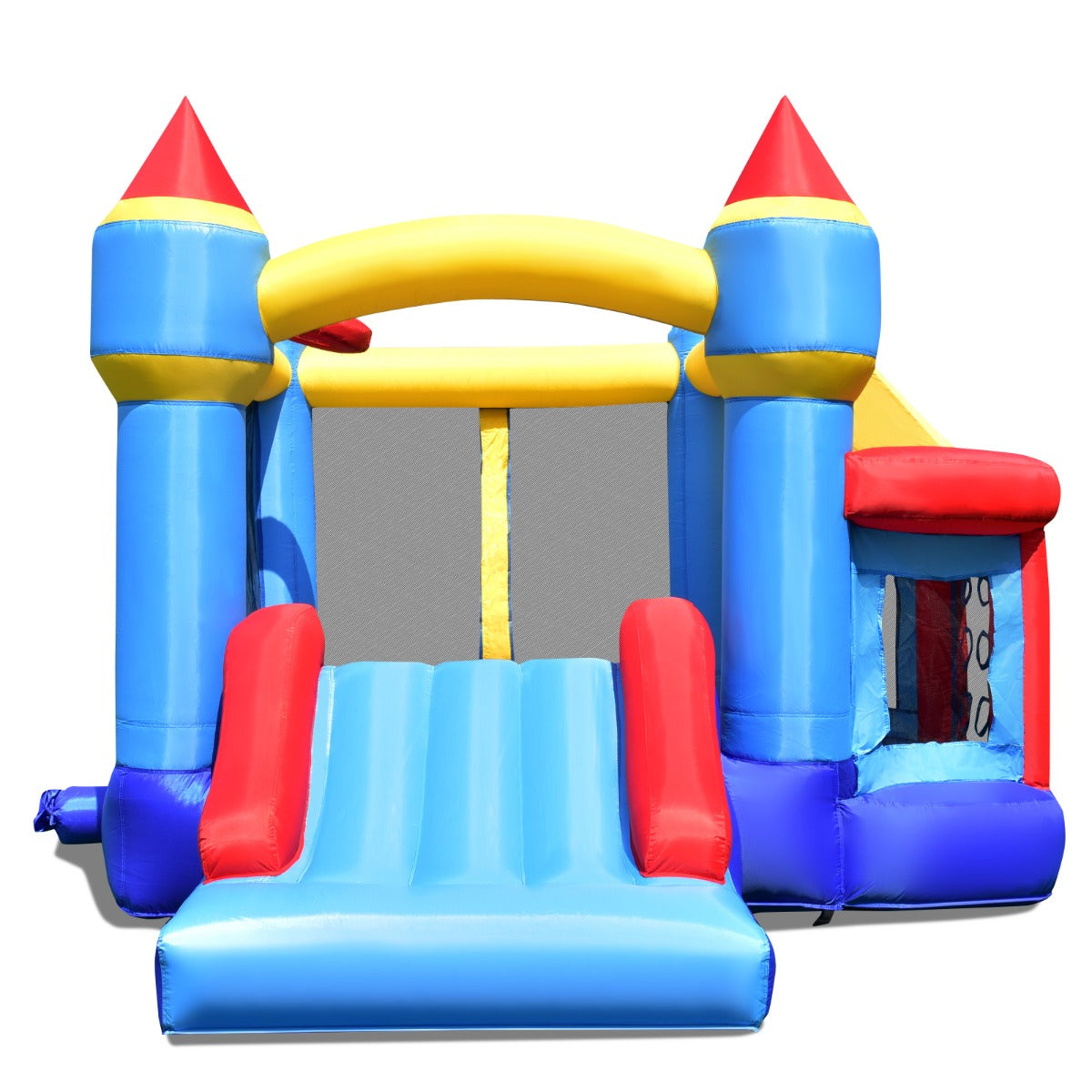 5-in-1 Inflatable Kids Jumping Castle Bouncer with Slide (No Blower)