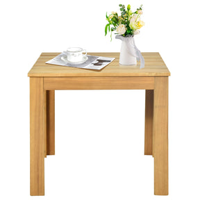 Wooden Square Side End Table Patio Coffee Bistro Table Indoor Outdoor