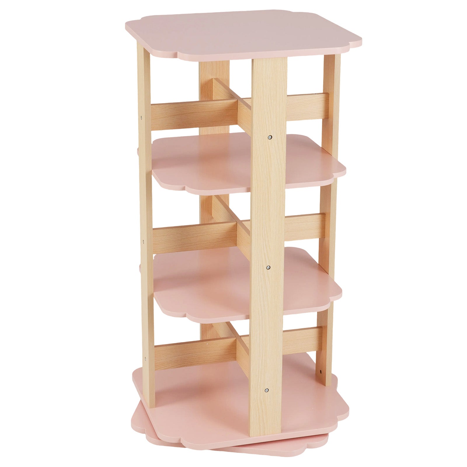 360° Spinning 3-Tier Kids Book Shelf Tower