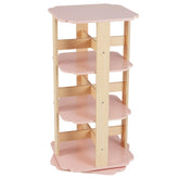 360° Spinning 3-Tier Kids Book Shelf Tower