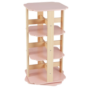 360° Spinning 3-Tier Kids Book Shelf Tower