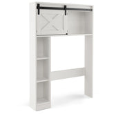 Over The Toilet Storage Cabinet with Sliding Barn Door and Shelves