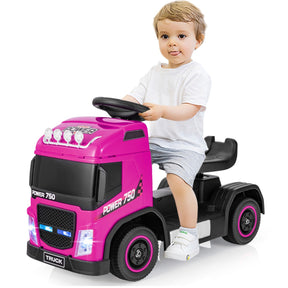 Kids' Ride On Push Truck with Music for 3+ Boys and Girls