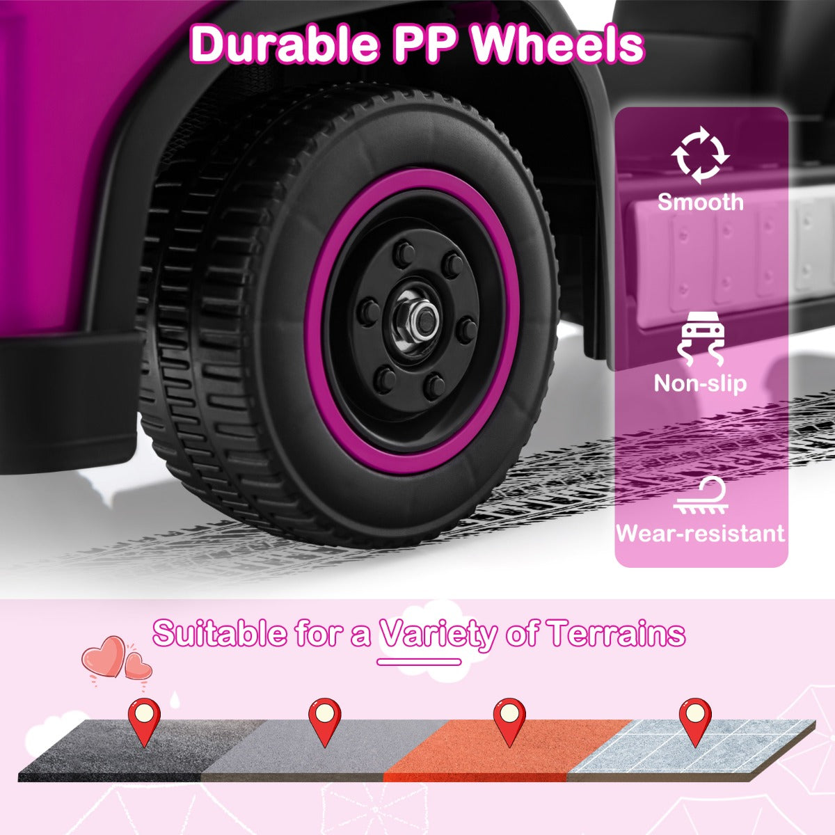 Kids' Ride On Push Truck with Music for 3+ Boys and Girls