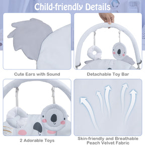 Infant Rocker Seat with Detachable Toy Bar for Babies