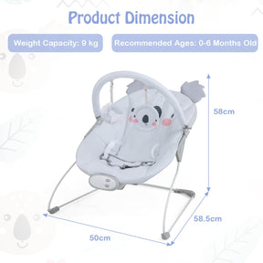 Infant Rocker Seat with Detachable Toy Bar for Babies