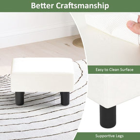 PU Leather Footrest with Storage for Living Room and Bedroom