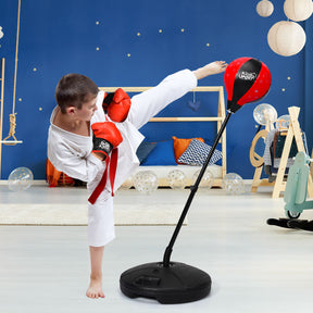 81cm-117cm Height Adjustable Punching Ball Set with Large Capacity Base