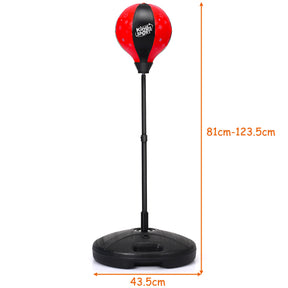 81cm-117cm Height Adjustable Punching Ball Set with Large Capacity Base