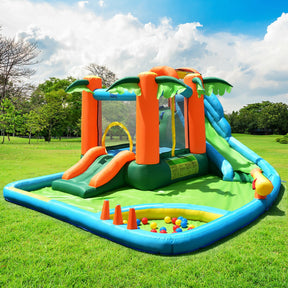 7-in-1 Inflatable Slide Bouncer with Two Slides