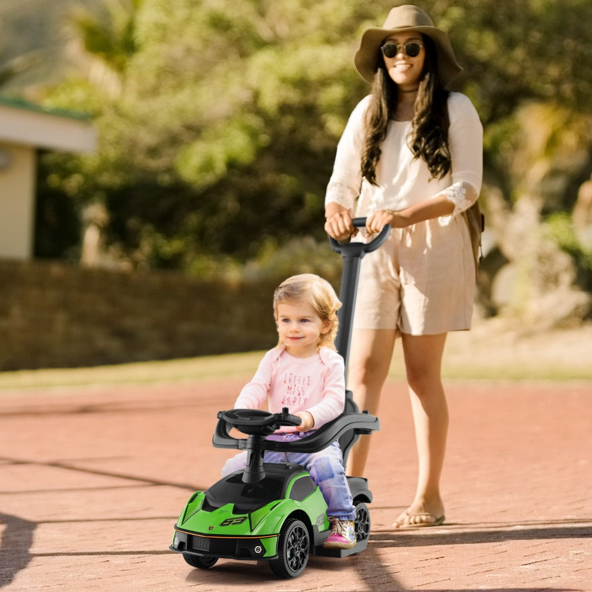 3-in-1 Licensed Lamborghini Ride on Push Car for Boys and Girls from 12 to 36 Months
