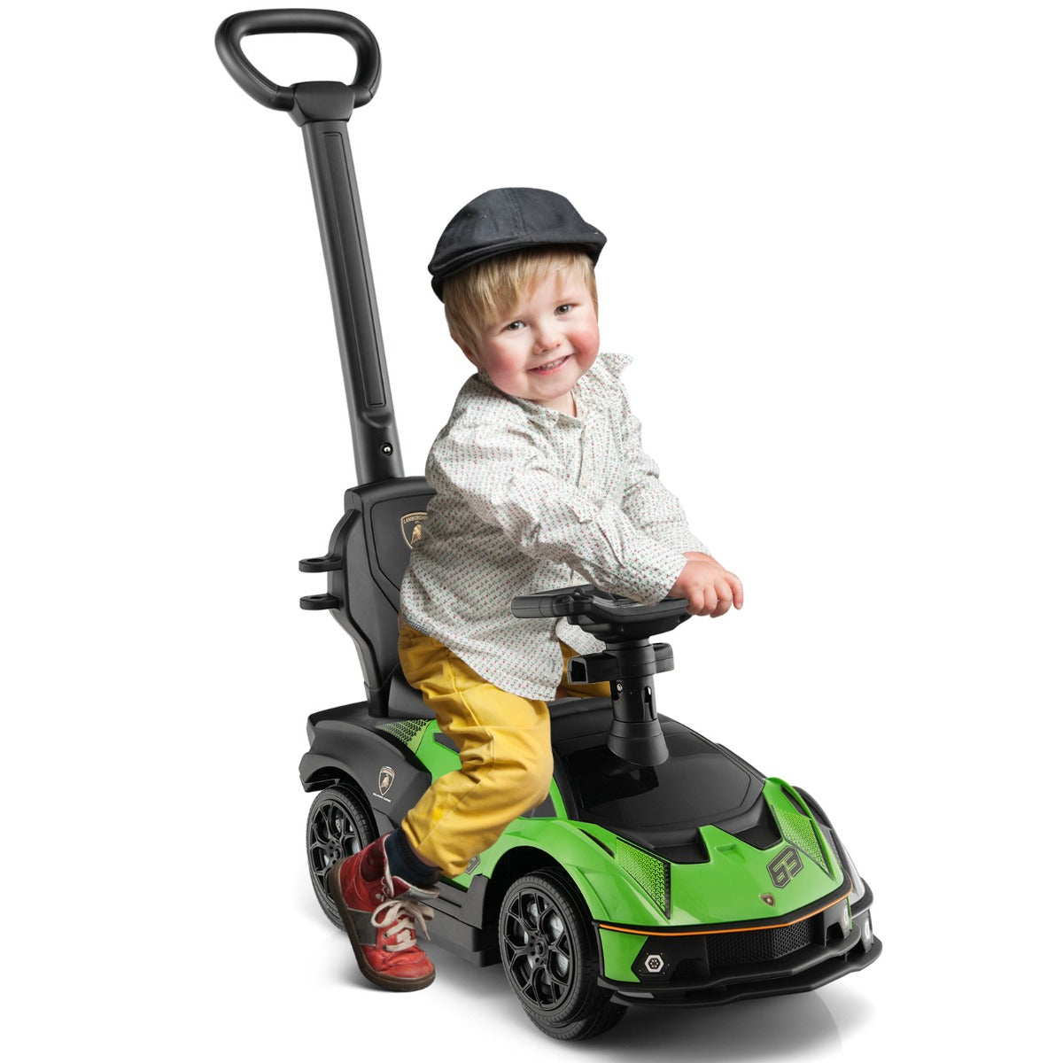 3-in-1 Licensed Lamborghini Ride on Push Car for Boys and Girls from 12 to 36 Months