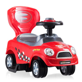 3-in-1 Ride On Kids Push Car with Detachable Guardrails and Handle