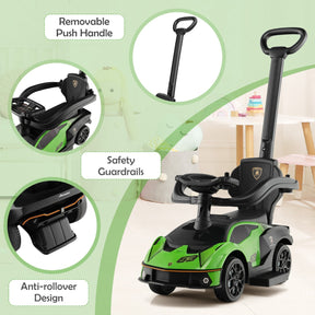 3-in-1 Licensed Lamborghini Ride on Push Car for Boys and Girls from 12 to 36 Months