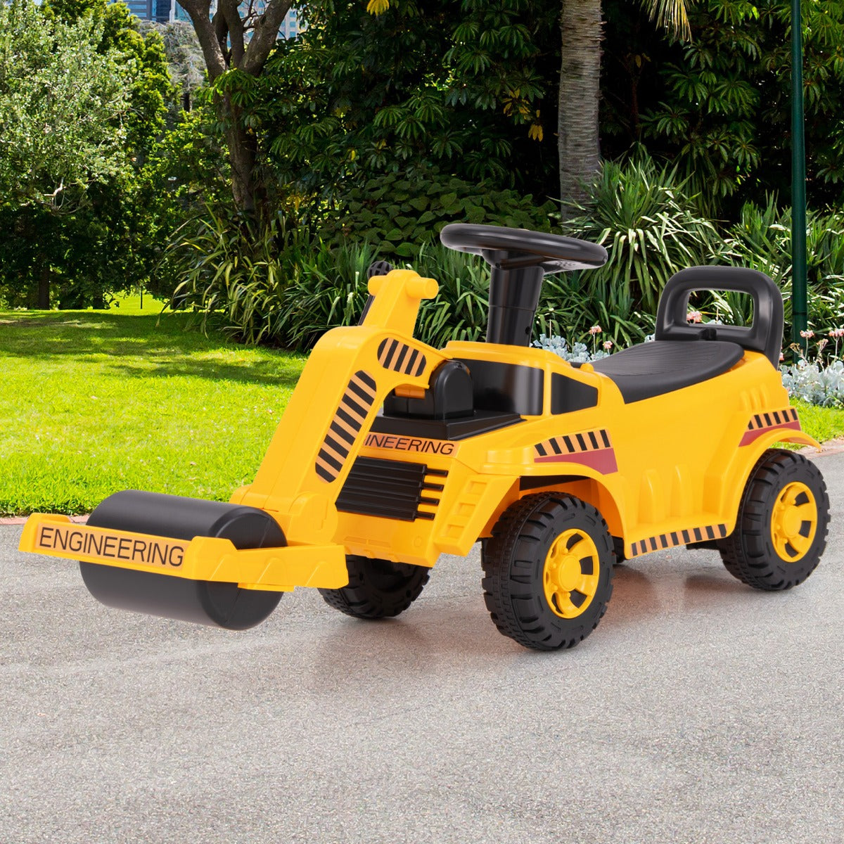 Ride on Road Roller Toddler Ride on Car with Adjustable Roller