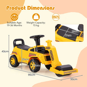 Ride on Road Roller Toddler Ride on Car with Adjustable Roller