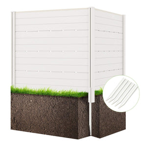 Outdoor Privacy Fence Screen, Air Conditioner Fence ,2 HDPE Fence Panels