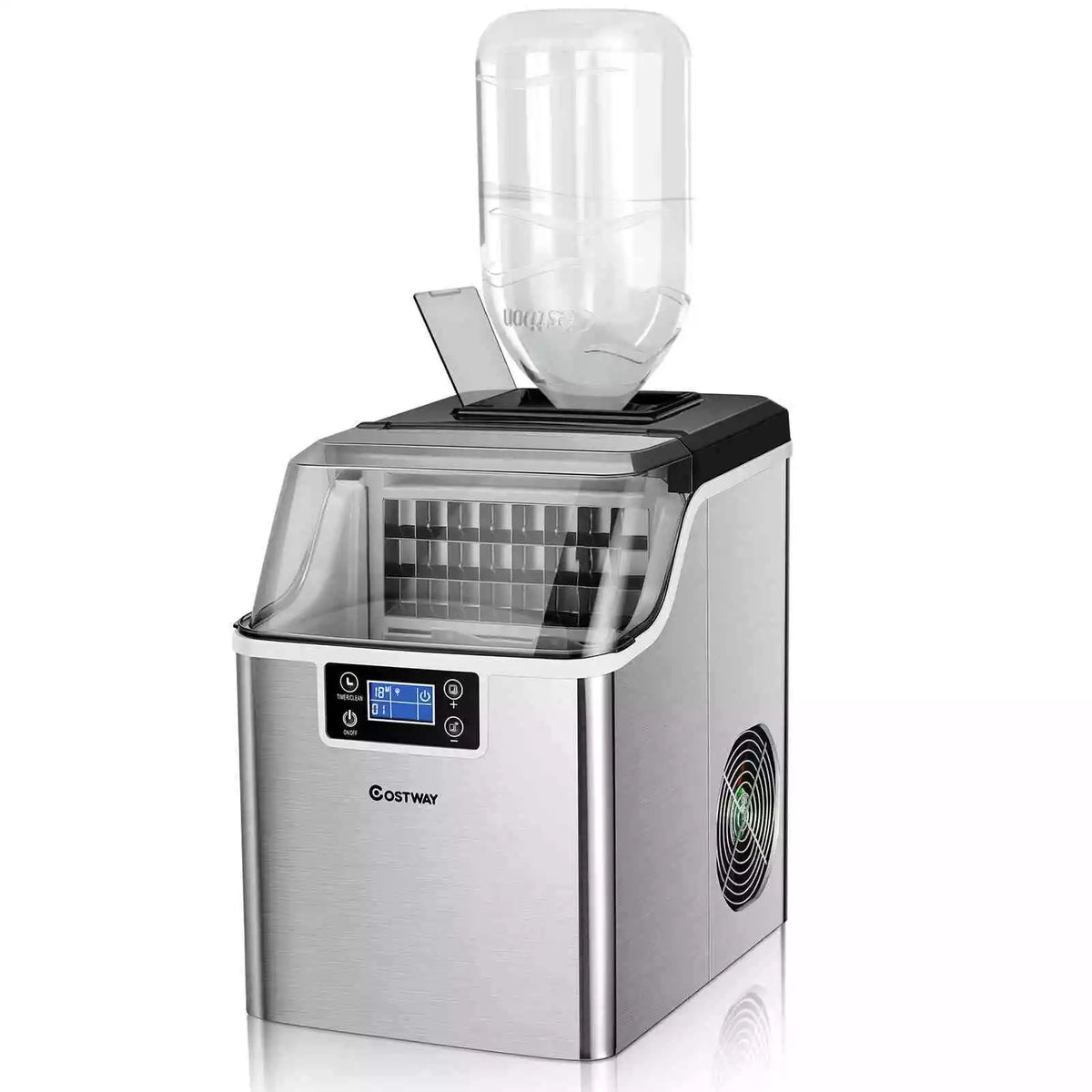 Commercial Electric Countertop Ice Maker Machine Self-Cleaning 20KG/24H for Home