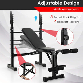 Adjustable Weight Bench,Multipurpose Fitness Incline Flat Weight Bench, Home Gym