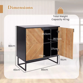 Sideboard Buffet Cabinet with Storage Console Table Modern Accent Cabinet Black