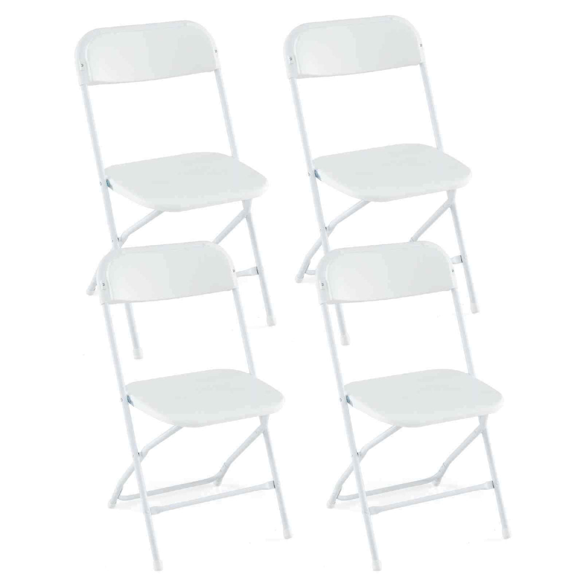 4 Pack Metal Folding Portable Patio Chairs w/ 350KG Static Load for Home, Office