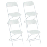 4 Pack Metal Folding Portable Patio Chairs w/ 350KG Static Load for Home, Office