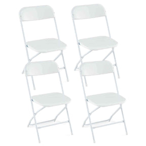 4 Pack Metal Folding Portable Patio Chairs w/ 350KG Static Load for Home, Office