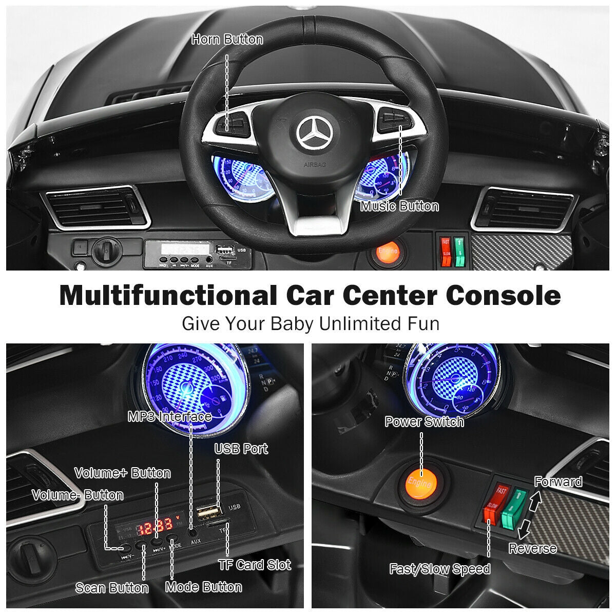 12V Mercedes Benz GLE Licensed Kids Ride On Car