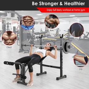 Adjustable Weight Bench,Multipurpose Fitness Incline Flat Weight Bench, Home Gym