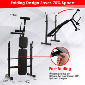 Adjustable Weight Bench,Multipurpose Fitness Incline Flat Weight Bench, Home Gym