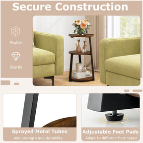 3-Tier Round Side Table Accent End Table Nightstand Bedside Table Living Room