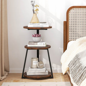 3-Tier Round Side Table Accent End Table Nightstand Bedside Table Living Room