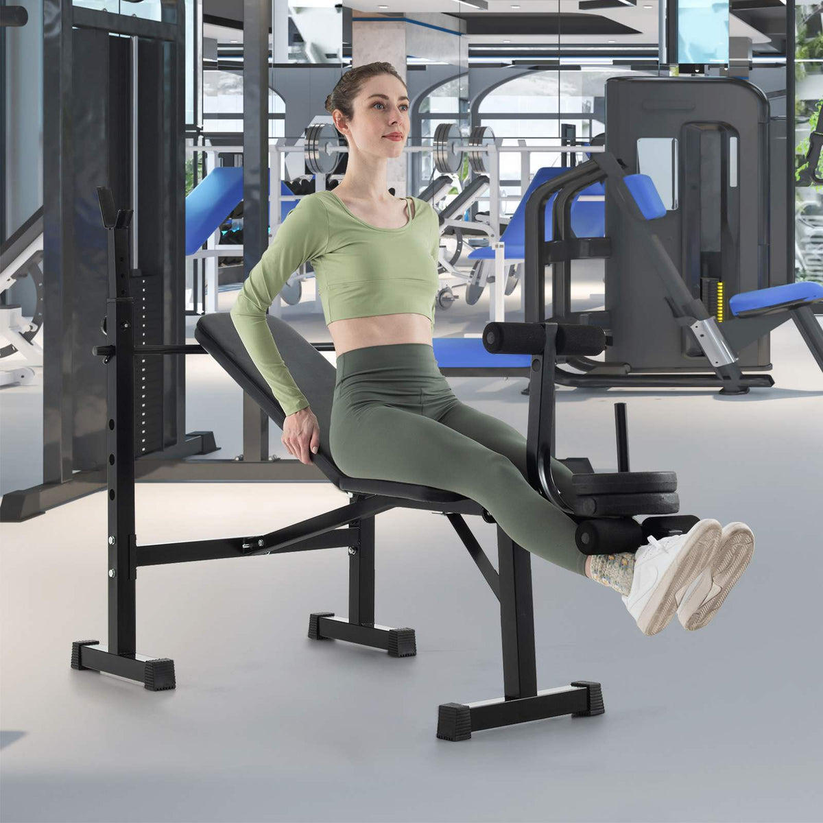 Adjustable Weight Bench,Multipurpose Fitness Incline Flat Weight Bench, Home Gym
