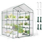 139 x 144 x 195 cm Outdoor Indoor Portable Greenhouse w/4 Tiers 8 Shelves, Yard