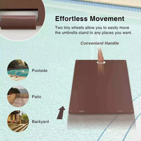 Giantex 23kg Outdoor Umbrella Stand Heavy Duty Patio Umbrella Base 4cm/5cm Adapters Deck