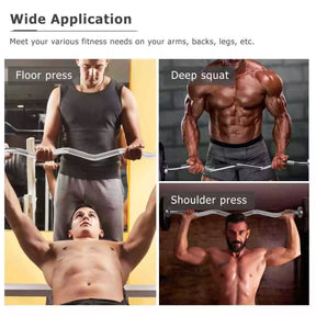 1.2m Olympic EZ Curl Weight Bar, Ideal for Biceps & Forearm Strength Training