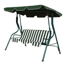 3 Seat Outdoor Patio Swing Chair Canopy Swing with Cushion and Steel Frame