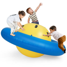HONEY JOY 7.5FT Inflatable Dome Rocker Bouncer w/ 6 Handles Outdoor Balance Game