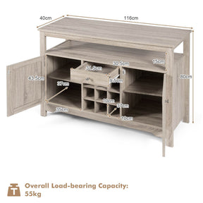 Rustic Kitchen Buffet Sideboard Cupboard Storage Organizer Wooden Console Table