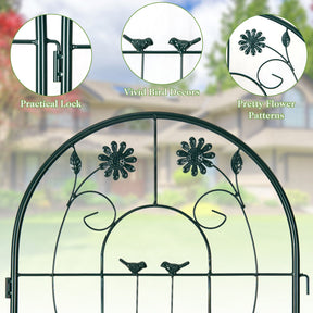 2PCS Metal Garden Trellis Fence Rustproof Climbing Plant Wall Decorative Screen