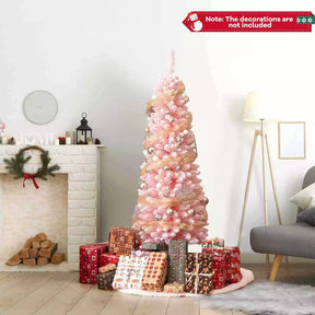 Christmas Slim Pencil Tree Unlit Corner Xmas Decoration for Seasonal Home