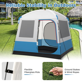 5 Person Waterproof Camping Tent Outdoor Portable Family Hiking Carrying Bag
