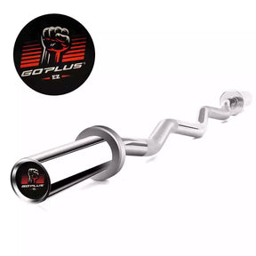 1.2m Olympic EZ Curl Weight Bar, Ideal for Biceps & Forearm Strength Training