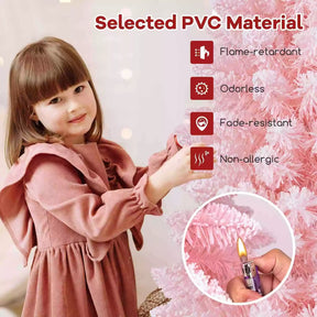 Christmas Slim Pencil Tree Unlit Corner Xmas Decoration for Seasonal Home