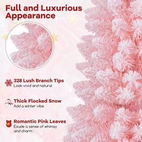Christmas Slim Pencil Tree Unlit Corner Xmas Decoration for Seasonal Home