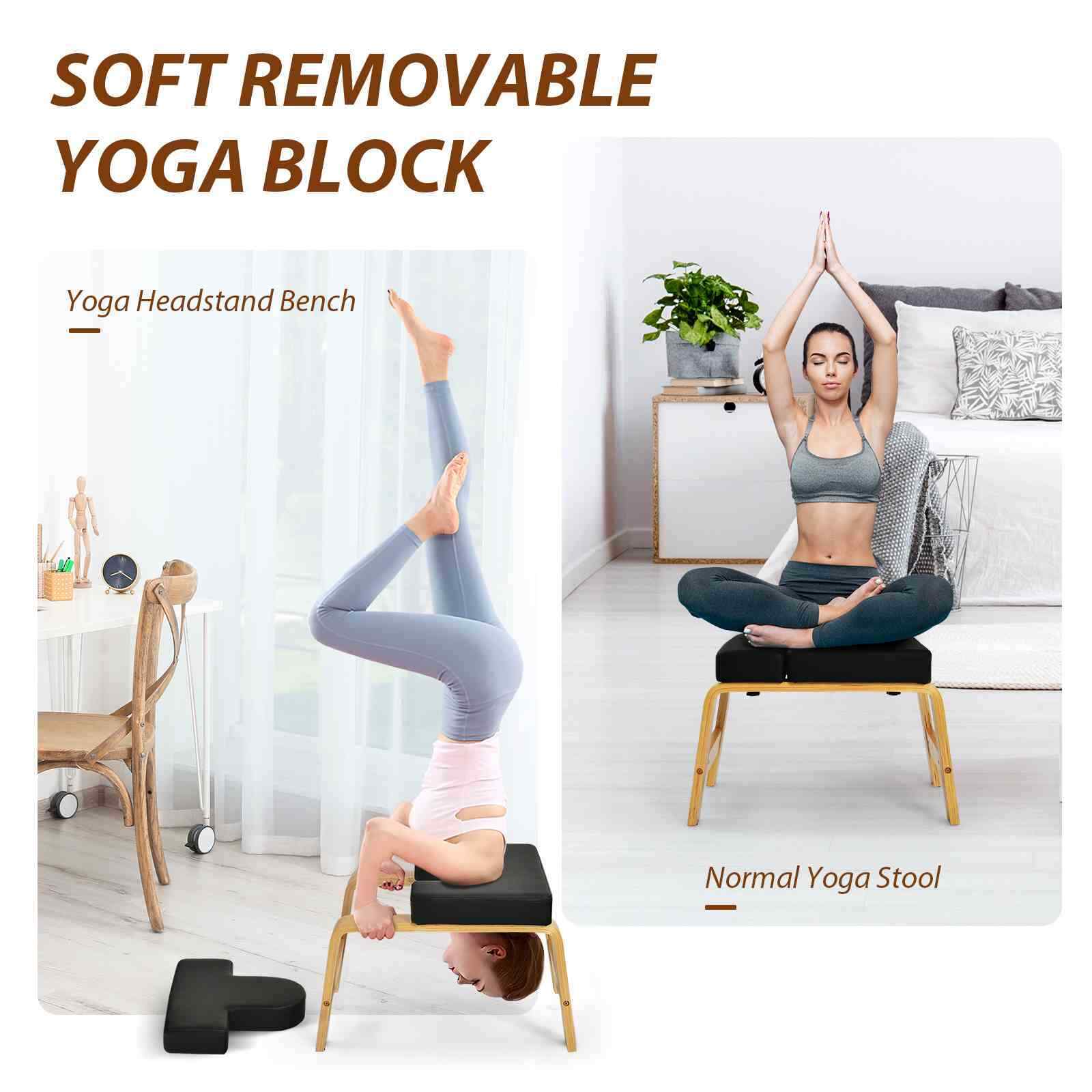 Yoga Headstand Bench, Upside Down Detachable Chair for Balance Training, Home