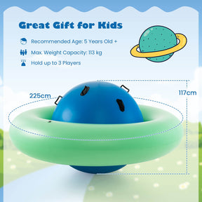 HONEY JOY 7.5FT Inflatable Dome Rocker Bouncer w/ 6 Handles Outdoor Balance Game