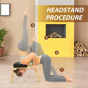 Yoga Headstand Bench, Upside Down Detachable Chair for Balance Training, Home