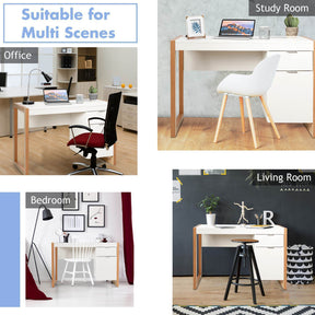 Writing Desk Computer Desk Work Study Workstation w/Drawer & Cabinet Home Office